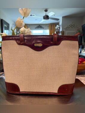 Vintage Brahmin Canvas Handbag